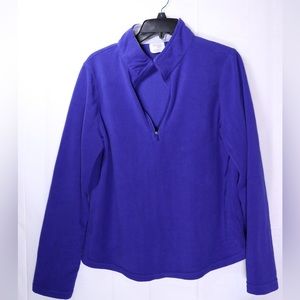 Dan skin Now Large Blue Half Zip Fleece